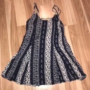Hollister Blue Floral Corset Back Dress